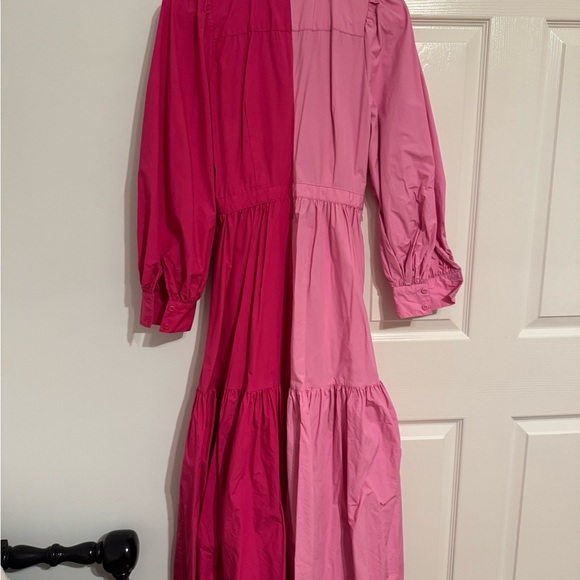 Christopher John Rogers Pink Colorblock Shirt size 4 Valentine colors - Picture 4 of 4